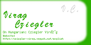 virag cziegler business card